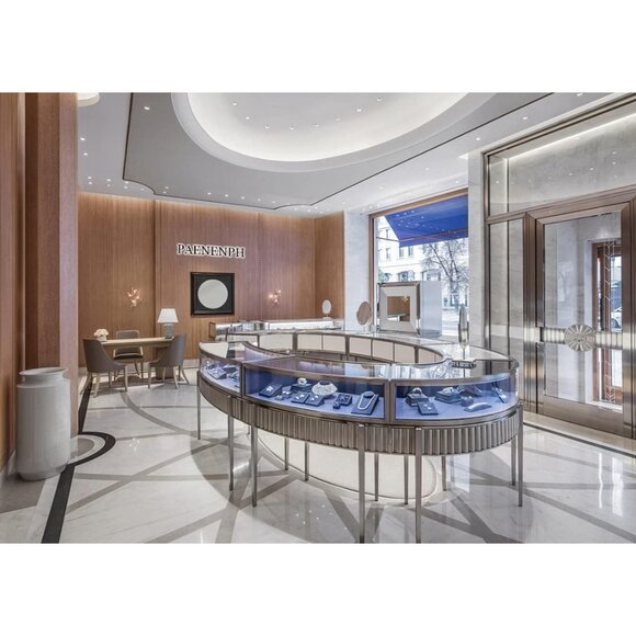 14K White Gold Over Silver Opal Moissanite Halo Chain Bracelet for Women - Picture 7 of 7